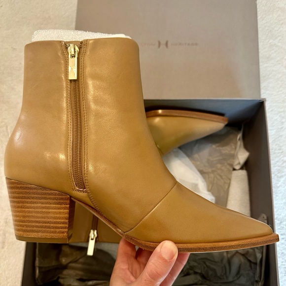 Halston Heritage Neli In Ruiz Tan Leather Ankle Boot - Picture 10 of 15